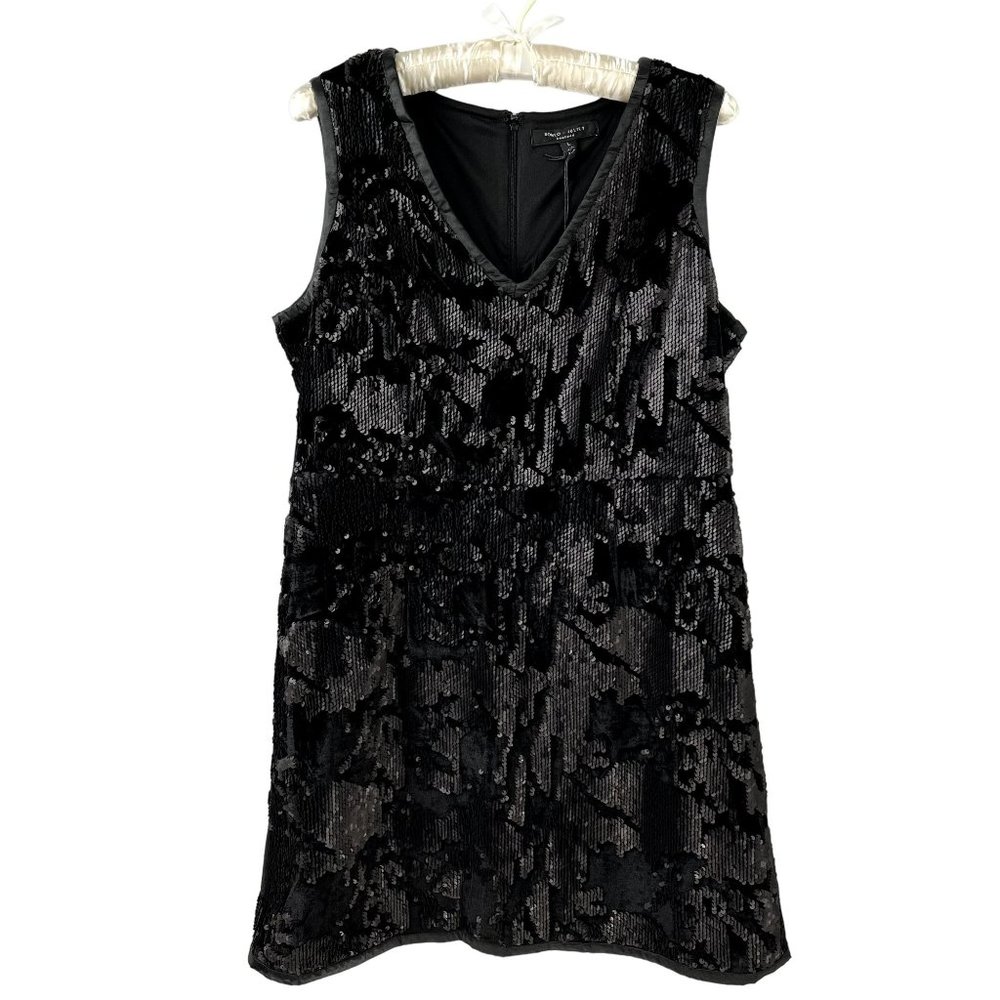 Romeo Juliet Couture Back Sequin Velvet Dress Size 12 Large Party Cocktail